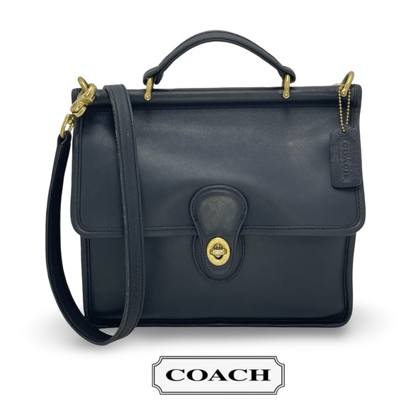 🛎️ Coach Willis Vintage Turnlock Crossbody Bag L2P-9927 in Black! - Picture 1 of 16